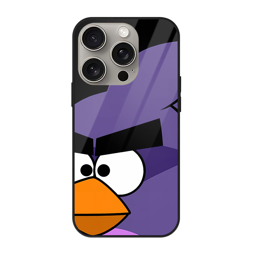 （画像用） Angry Birds アングリーバード 【iPhone15Pro対応】スマホケース 耐衝撃＆黄変防止 背面ガラス
