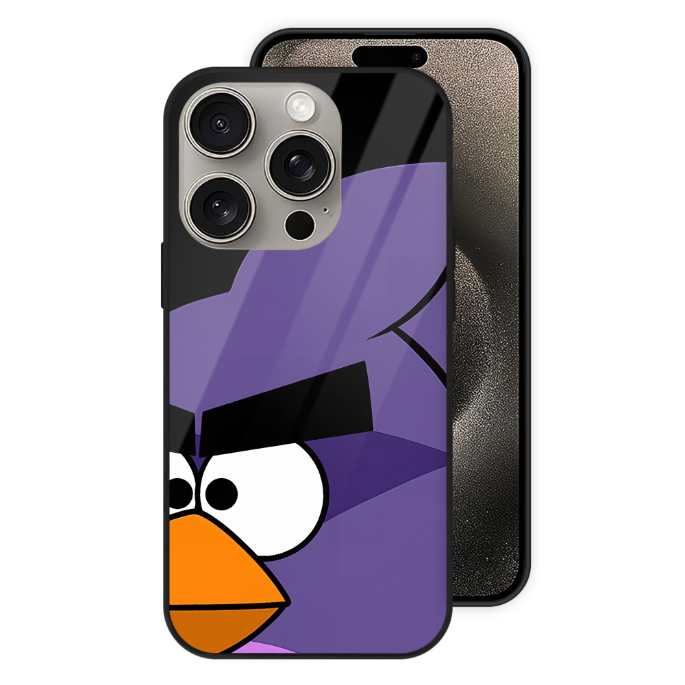 （画像用） Angry Birds アングリーバード 【iPhone15Pro対応】スマホケース 耐衝撃＆黄変防止 背面ガラス