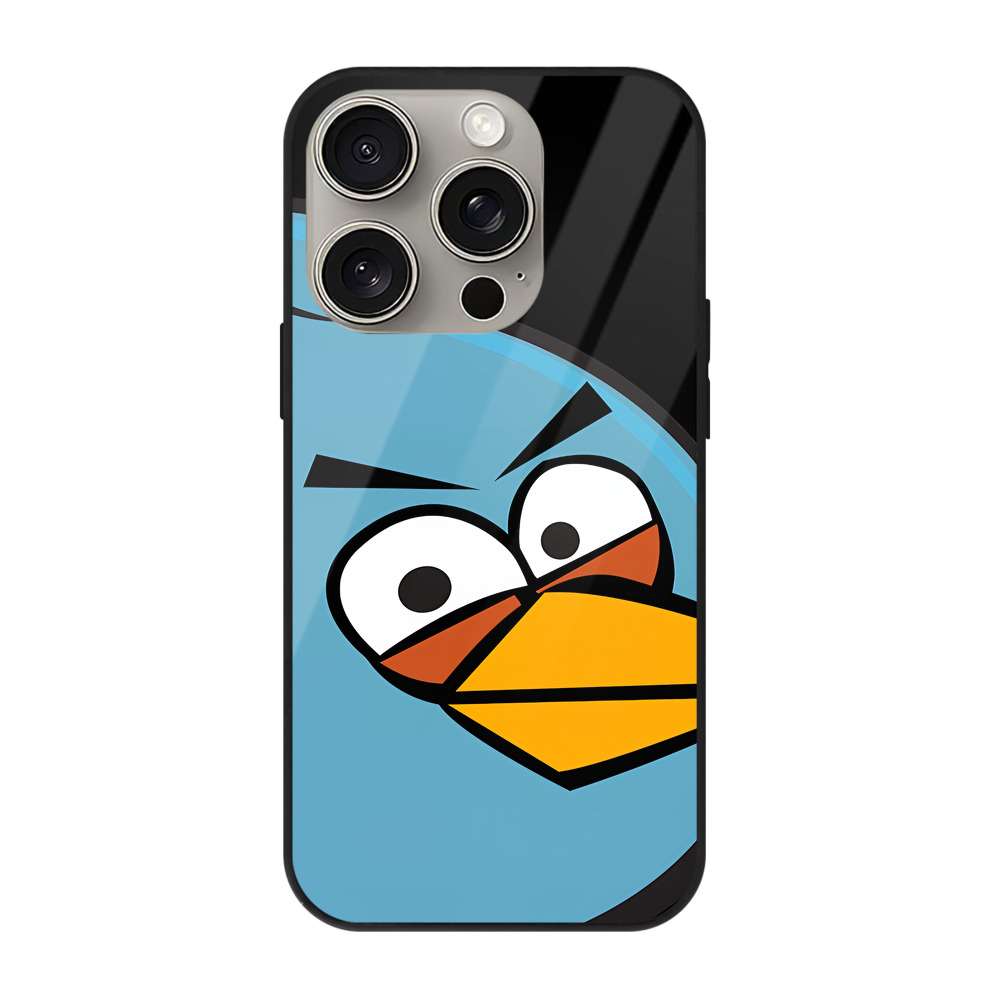 （画像用） Angry Birds アングリーバード 【iPhone15Pro対応】スマホケース 耐衝撃＆黄変防止 背面ガラス