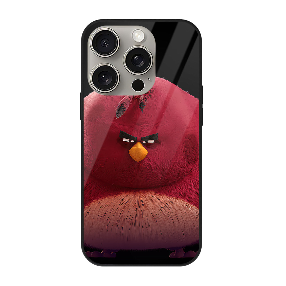 （画像用） Angry Birds アングリーバード 【iPhone15Pro対応】スマホケース 耐衝撃＆黄変防止 背面ガラス