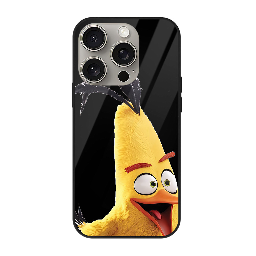（画像用） Angry Birds アングリーバード 【iPhone15Pro対応】スマホケース 耐衝撃＆黄変防止 背面ガラス