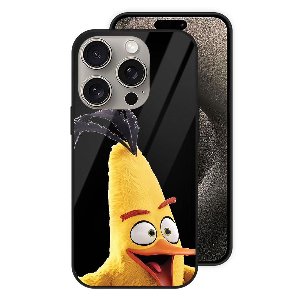 （画像用） Angry Birds アングリーバード 【iPhone15Pro対応】スマホケース 耐衝撃＆黄変防止 背面ガラス