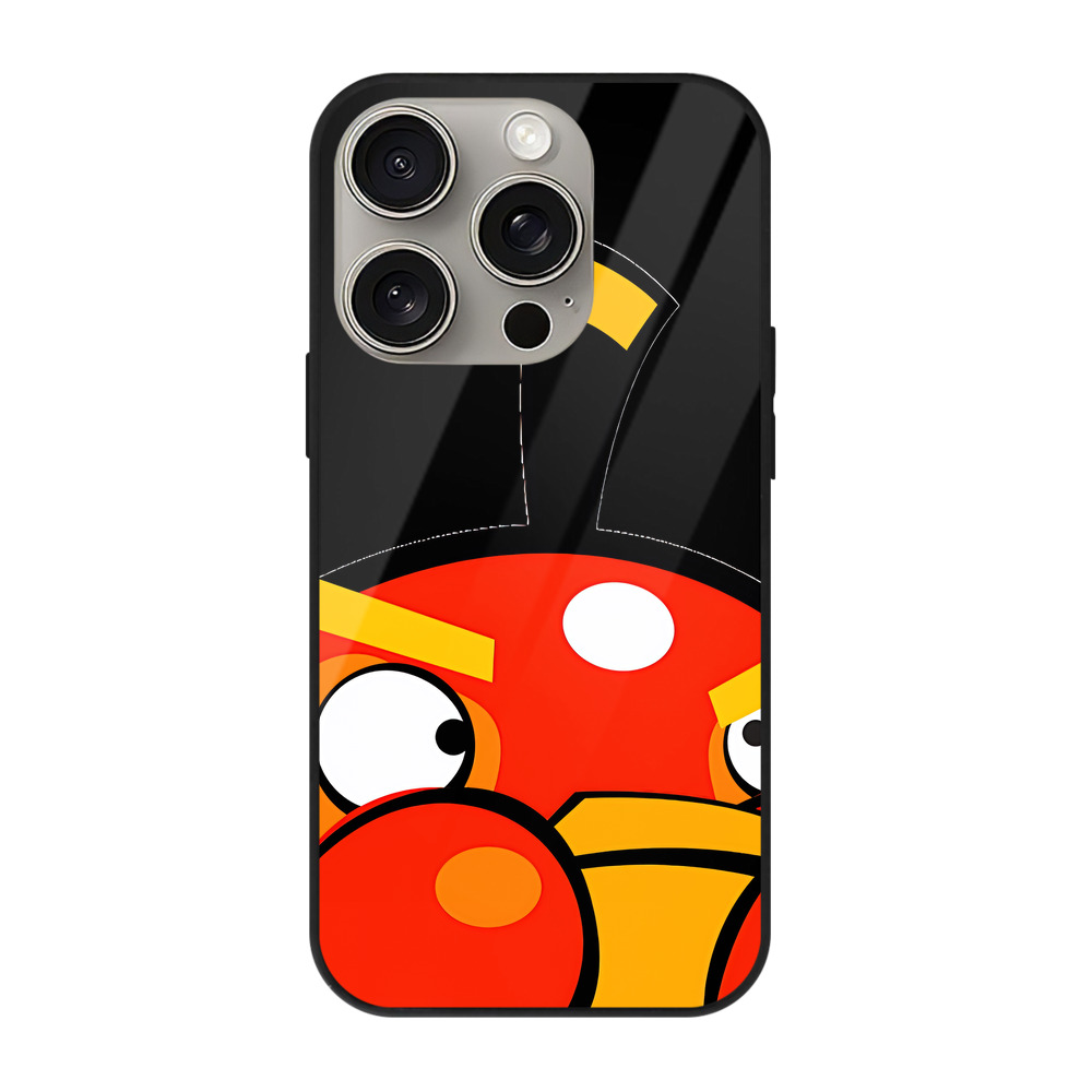 （画像用） Angry Birds アングリーバード 【iPhone15Pro対応】スマホケース 耐衝撃＆黄変防止 背面ガラス