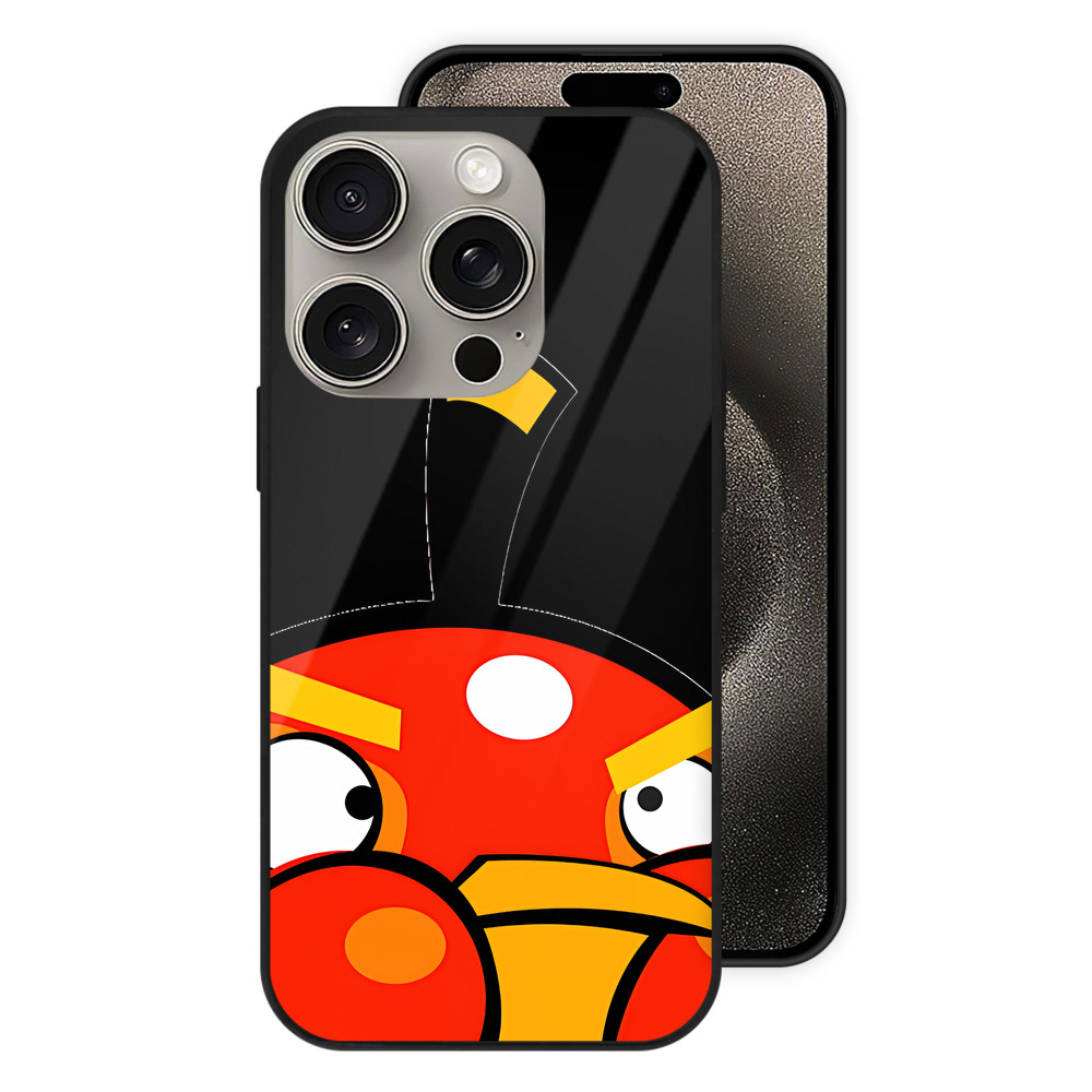 （画像用） Angry Birds アングリーバード 【iPhone15Pro対応】スマホケース 耐衝撃＆黄変防止 背面ガラス