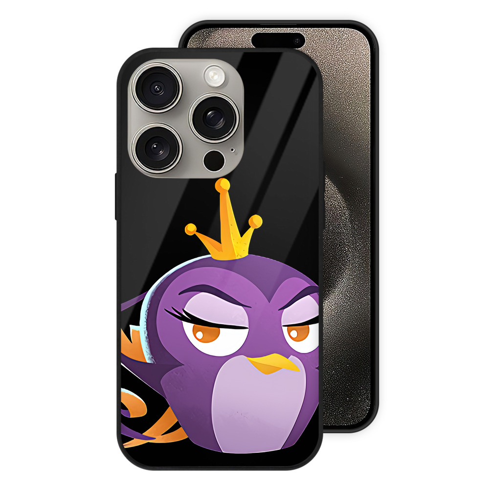 （画像用） Angry Birds アングリーバード 【iPhone15Pro対応】スマホケース 耐衝撃＆黄変防止 背面ガラス