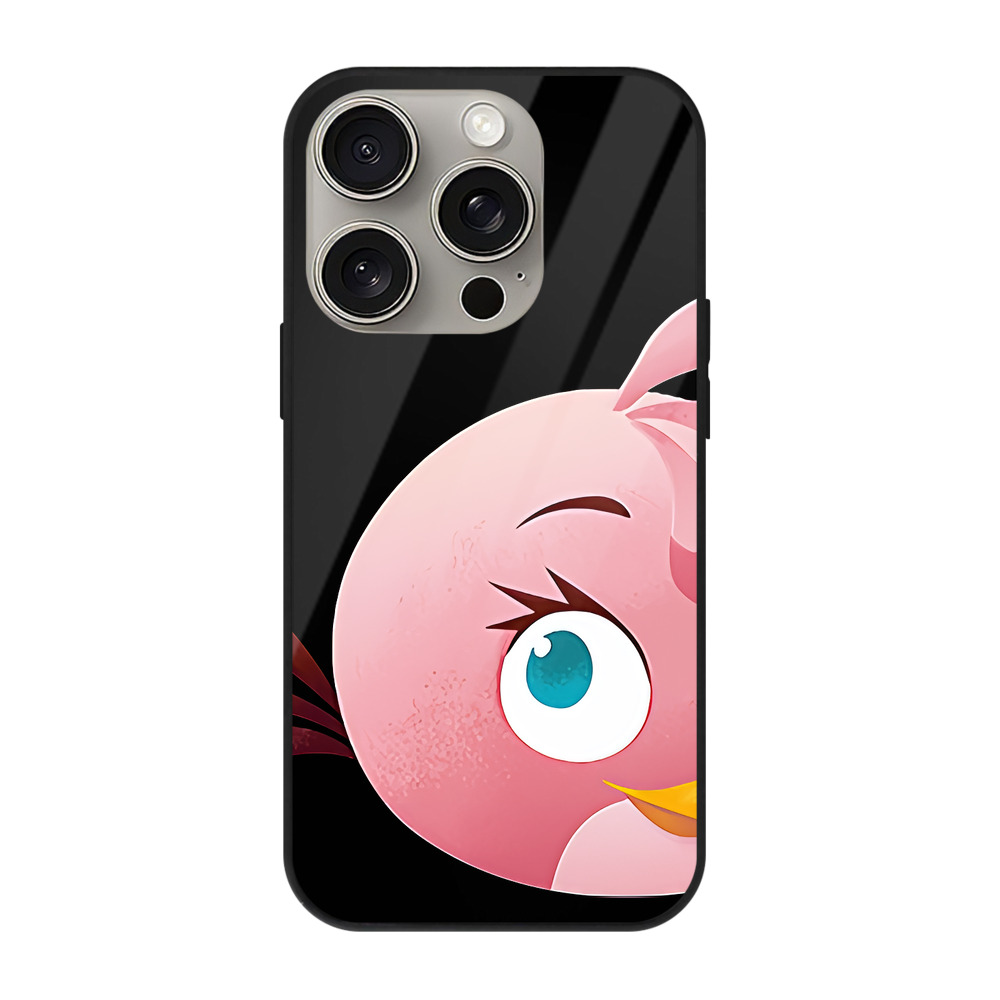 （画像用） Angry Birds アングリーバード 【iPhone15Pro対応】スマホケース 耐衝撃＆黄変防止 背面ガラス
