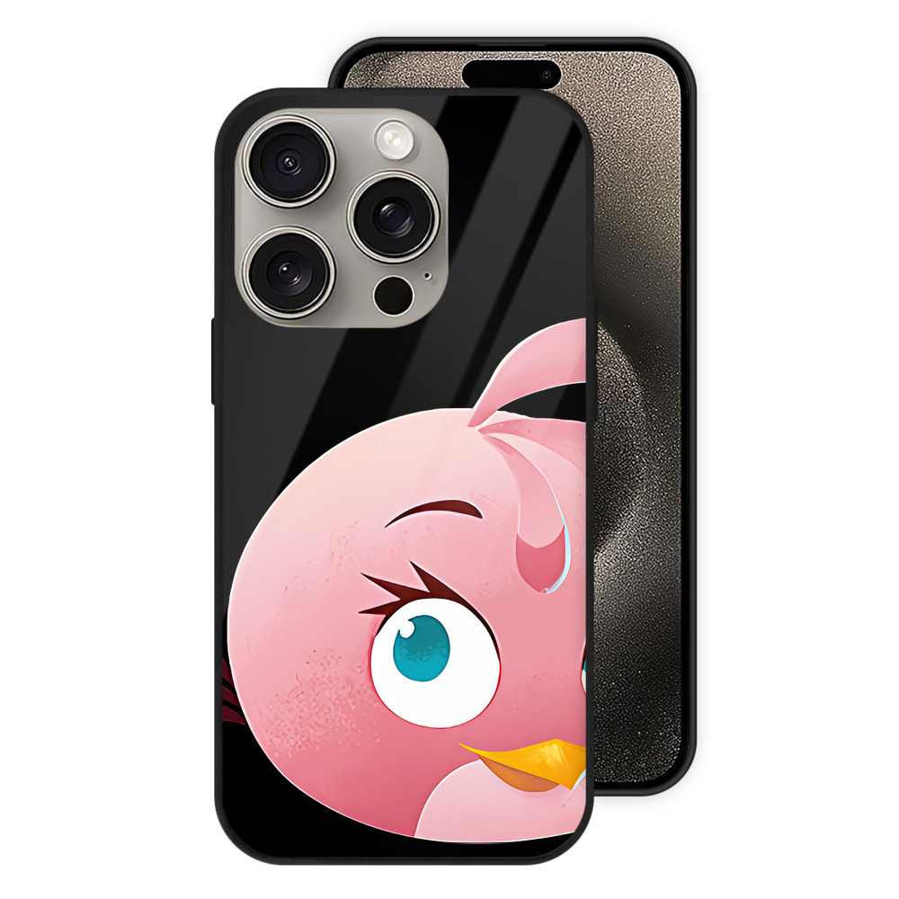 （画像用） Angry Birds アングリーバード 【iPhone15Pro対応】スマホケース 耐衝撃＆黄変防止 背面ガラス