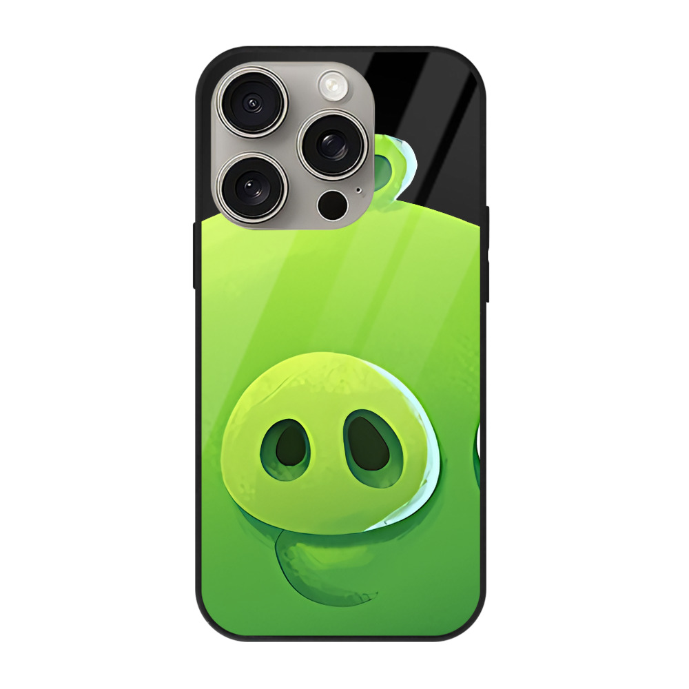 （画像用） Angry Birds アングリーバード 【iPhone15Pro対応】スマホケース 耐衝撃＆黄変防止 背面ガラス