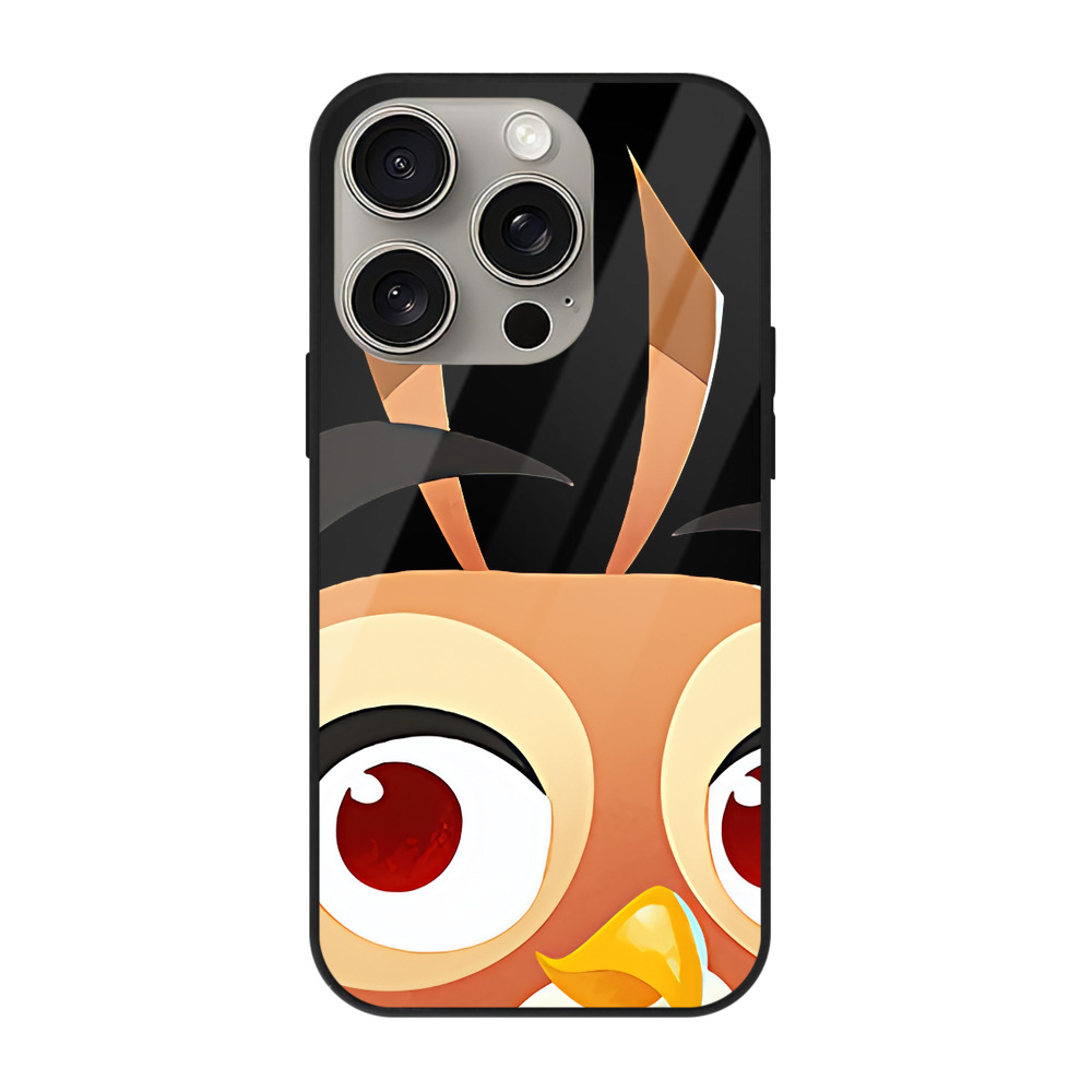 （画像用） Angry Birds アングリーバード 【iPhone15Pro対応】スマホケース 耐衝撃＆黄変防止 背面ガラス