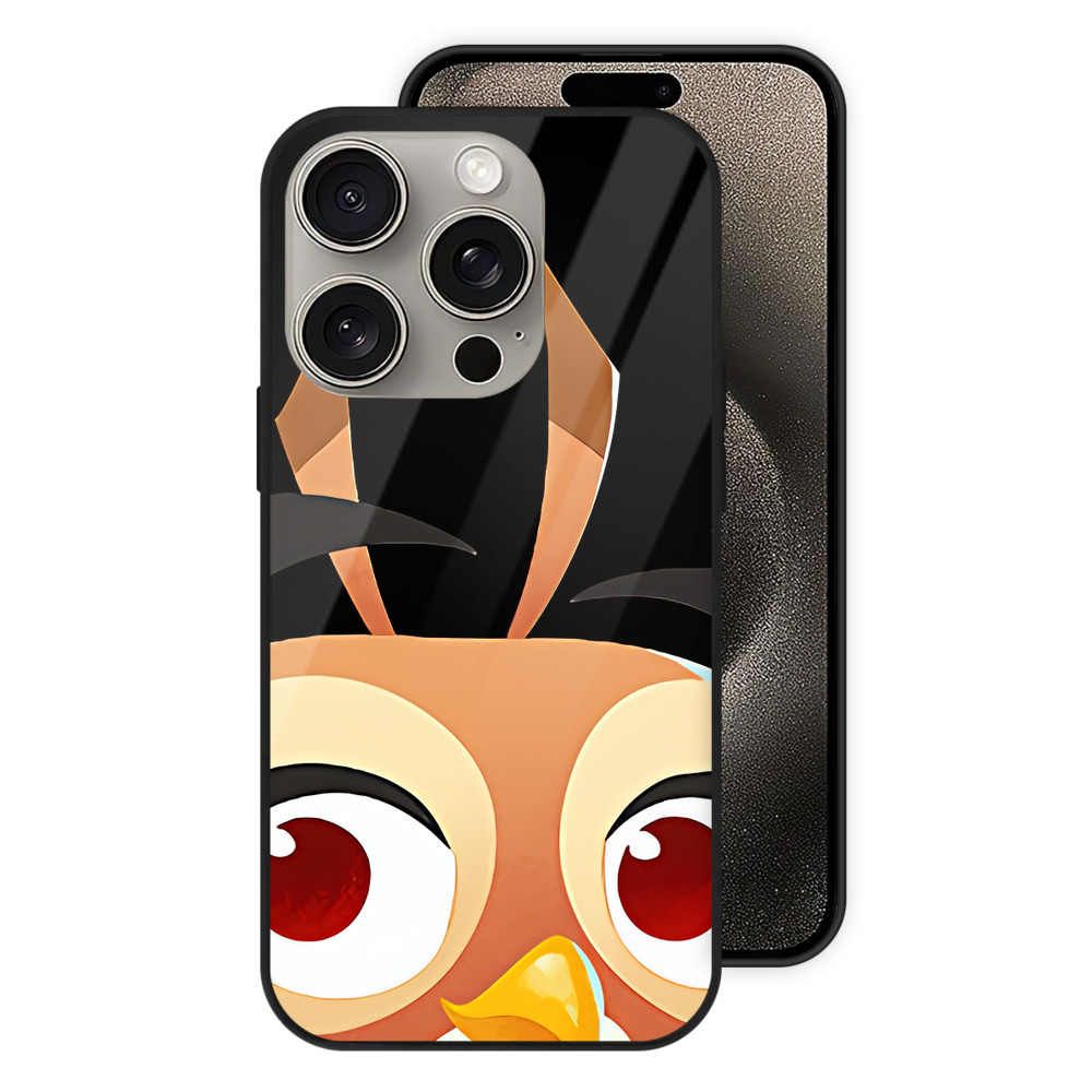 （画像用） Angry Birds アングリーバード 【iPhone15Pro対応】スマホケース 耐衝撃＆黄変防止 背面ガラス