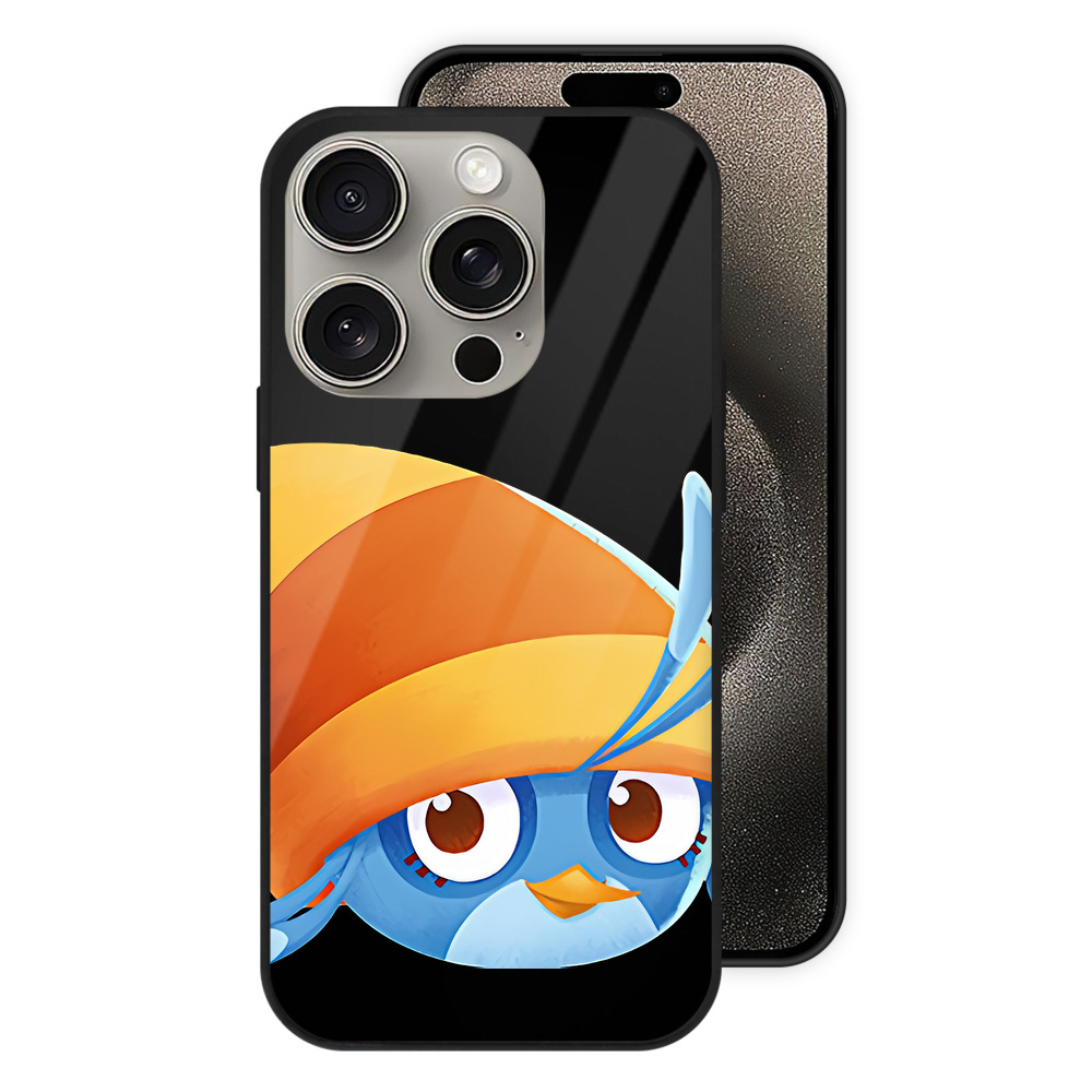 （画像用） Angry Birds アングリーバード 【iPhone15Pro対応】スマホケース 耐衝撃＆黄変防止 背面ガラス