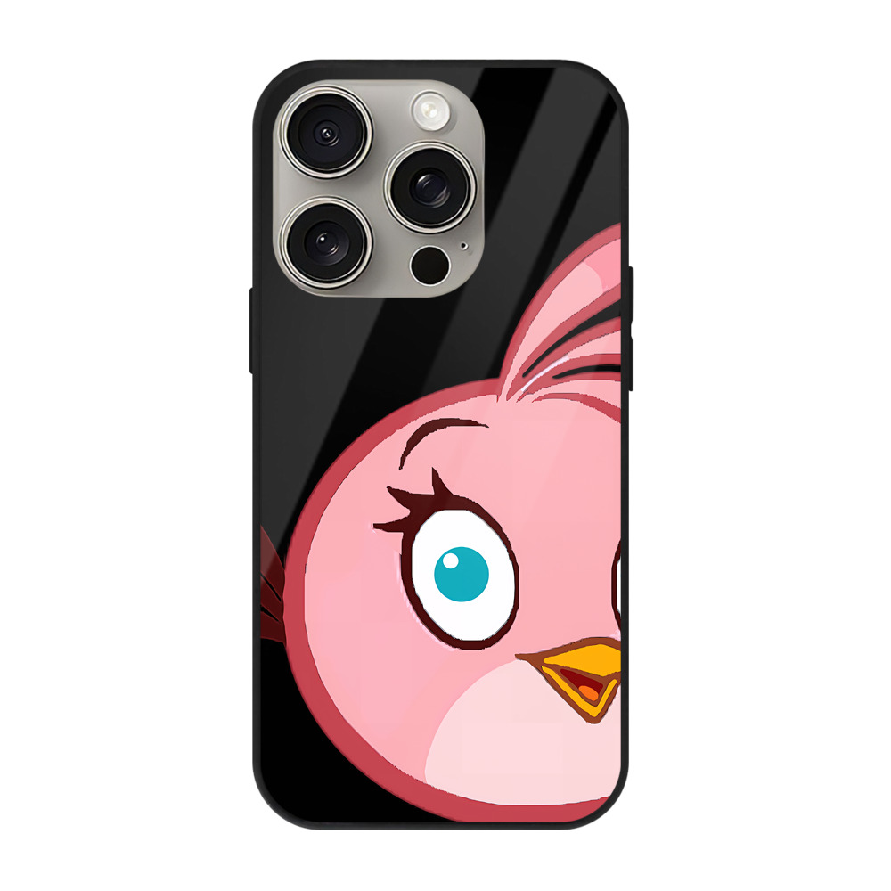 （画像用） Angry Birds アングリーバード 【iPhone15Pro対応】スマホケース 耐衝撃＆黄変防止 背面ガラス