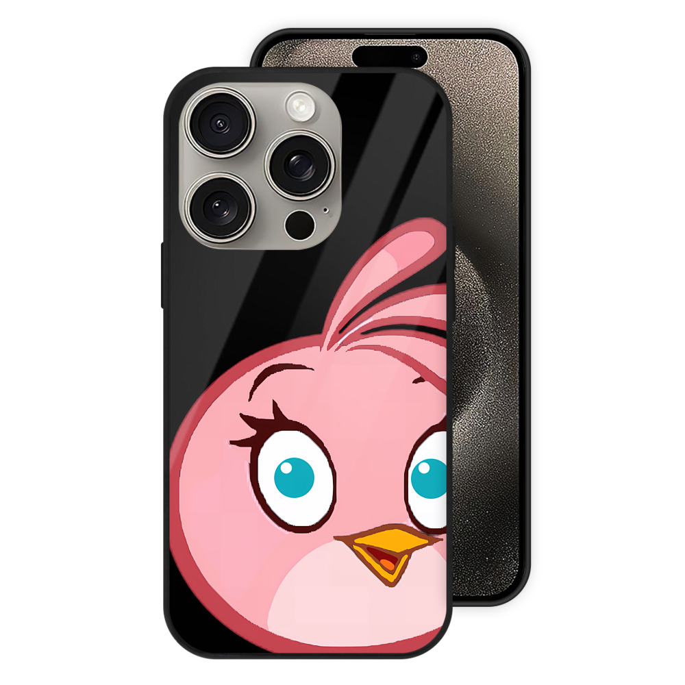 （画像用） Angry Birds アングリーバード 【iPhone15Pro対応】スマホケース 耐衝撃＆黄変防止 背面ガラス