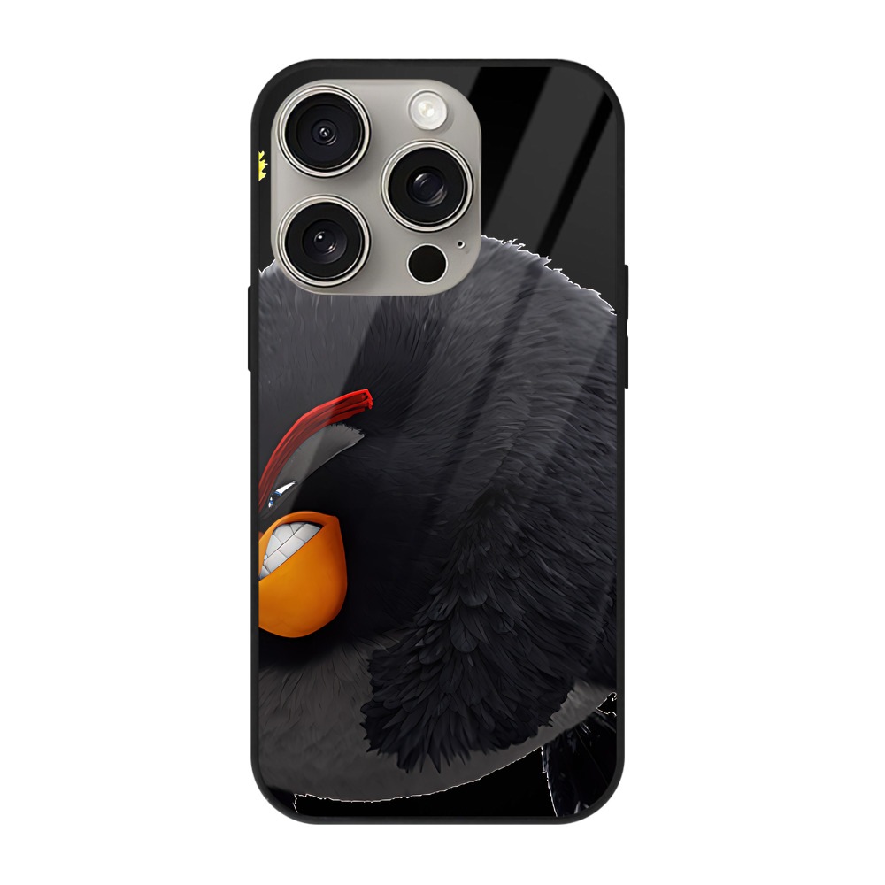 （画像用） Angry Birds アングリーバード 【iPhone15Pro対応】スマホケース 耐衝撃＆黄変防止 背面ガラス