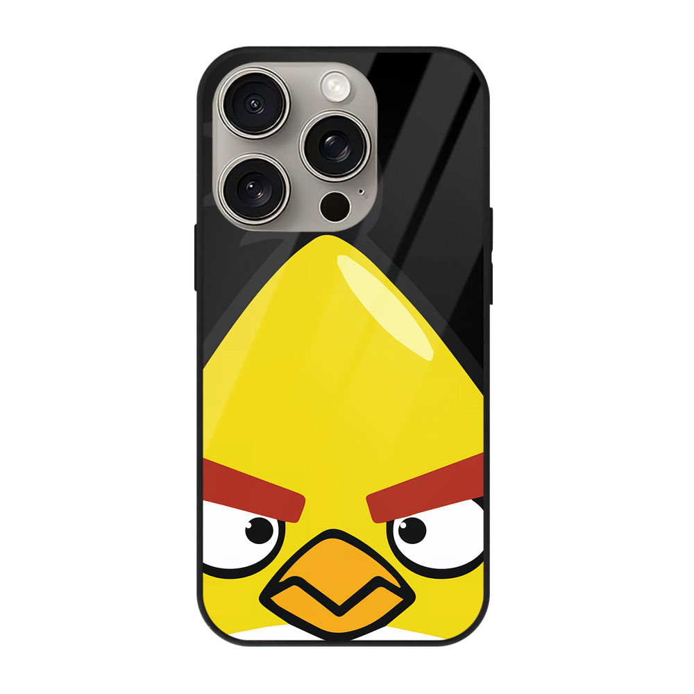 （画像用） Angry Birds アングリーバード 【iPhone15Pro対応】スマホケース 耐衝撃＆黄変防止 背面ガラス