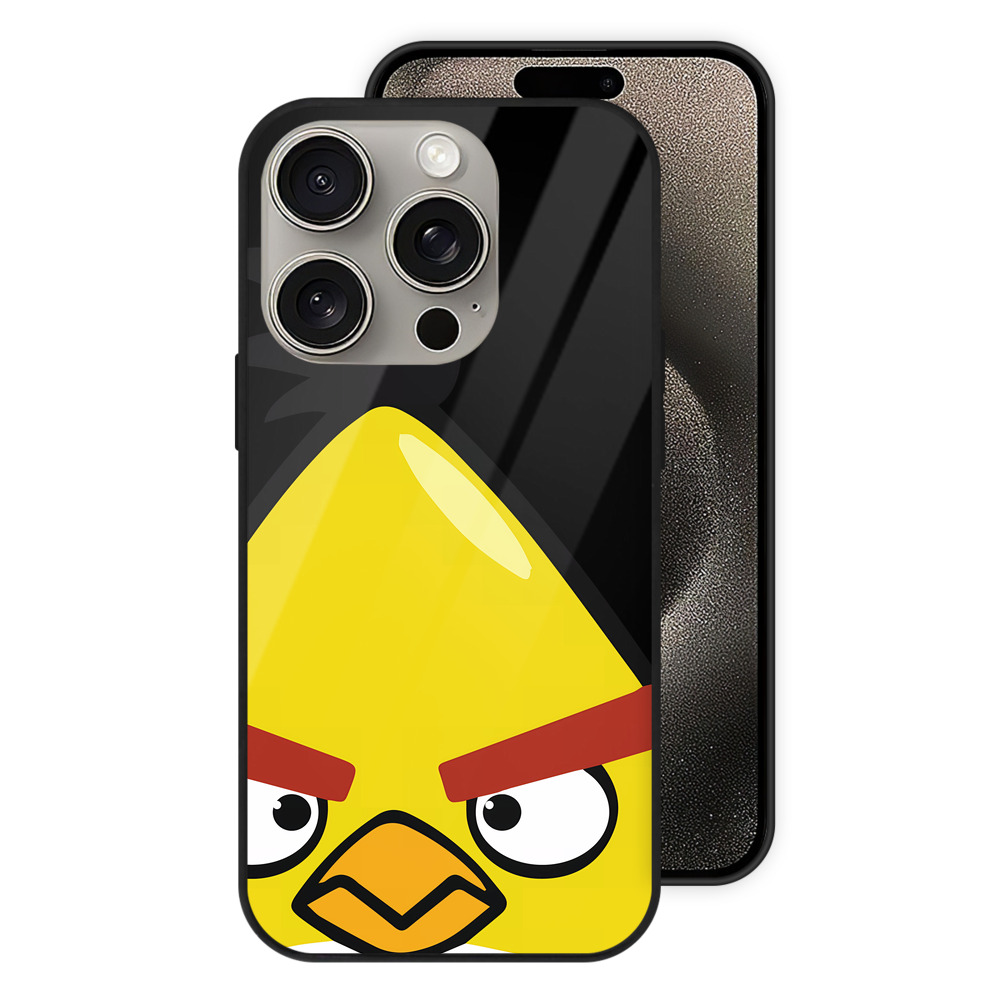 （画像用） Angry Birds アングリーバード 【iPhone15Pro対応】スマホケース 耐衝撃＆黄変防止 背面ガラス