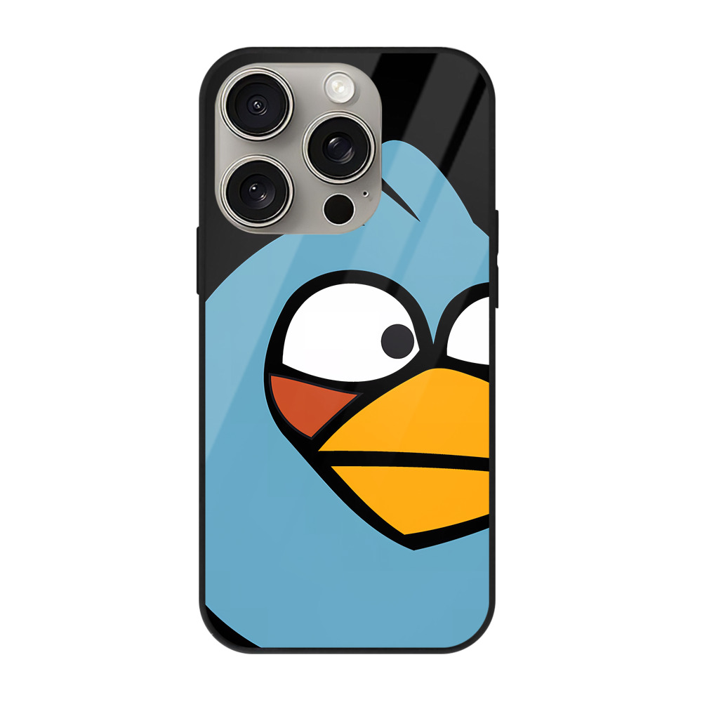 （画像用） Angry Birds アングリーバード 【iPhone15Pro対応】スマホケース 耐衝撃＆黄変防止 背面ガラス