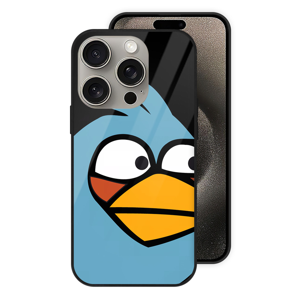 （画像用） Angry Birds アングリーバード 【iPhone15Pro対応】スマホケース 耐衝撃＆黄変防止 背面ガラス