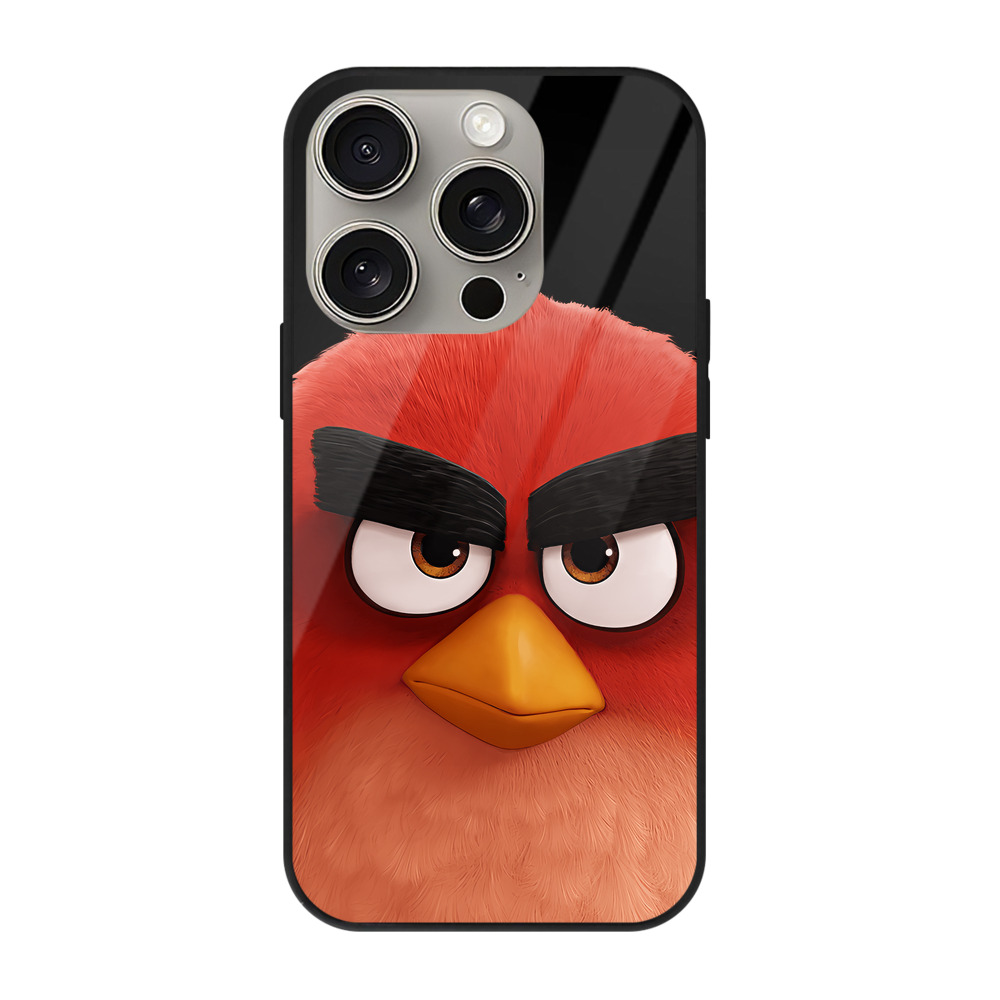 （画像用） Angry Birds アングリーバード 【iPhone15Pro対応】スマホケース 耐衝撃＆黄変防止 背面ガラス