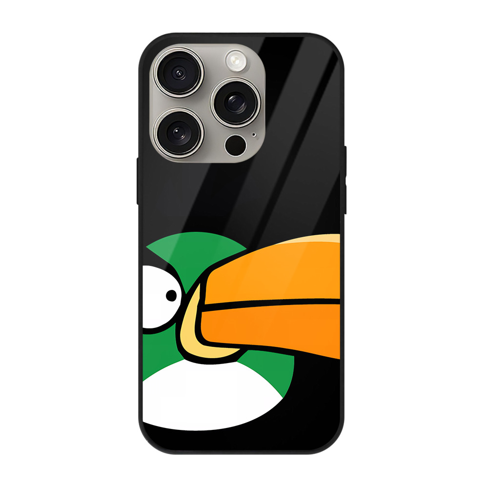 （画像用） Angry Birds アングリーバード 【iPhone15Pro対応】スマホケース 耐衝撃＆黄変防止 背面ガラス