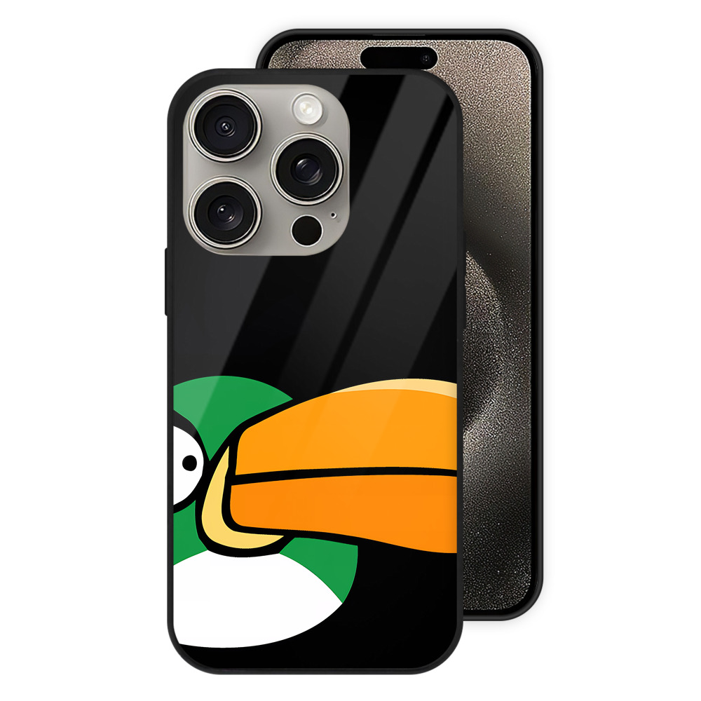 （画像用） Angry Birds アングリーバード 【iPhone15Pro対応】スマホケース 耐衝撃＆黄変防止 背面ガラス