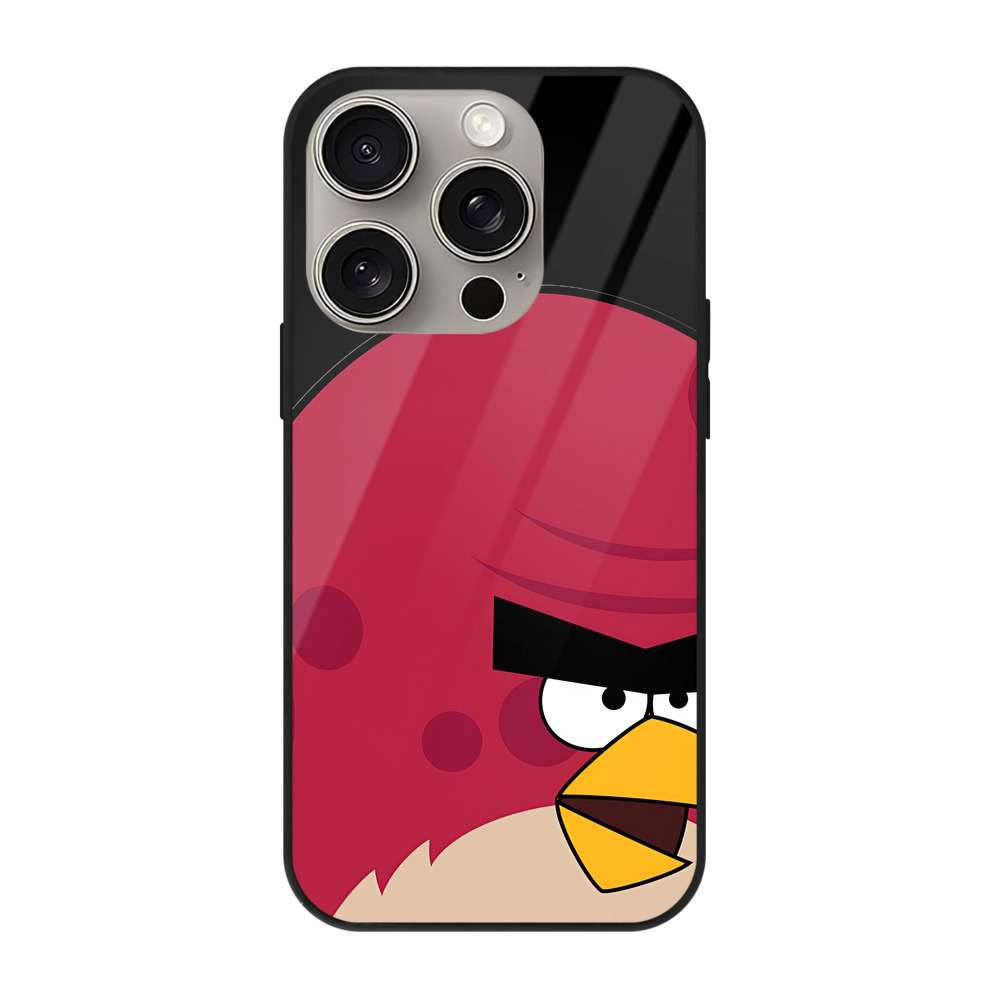 （画像用） Angry Birds アングリーバード 【iPhone15Pro対応】スマホケース 耐衝撃＆黄変防止 背面ガラス