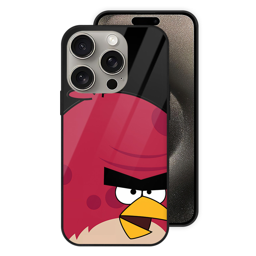 （画像用） Angry Birds アングリーバード 【iPhone15Pro対応】スマホケース 耐衝撃＆黄変防止 背面ガラス