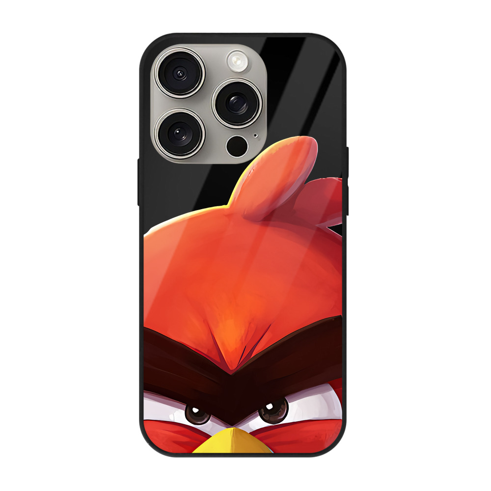 （画像用） Angry Birds アングリーバード 【iPhone15Pro対応】スマホケース 耐衝撃＆黄変防止 背面ガラス