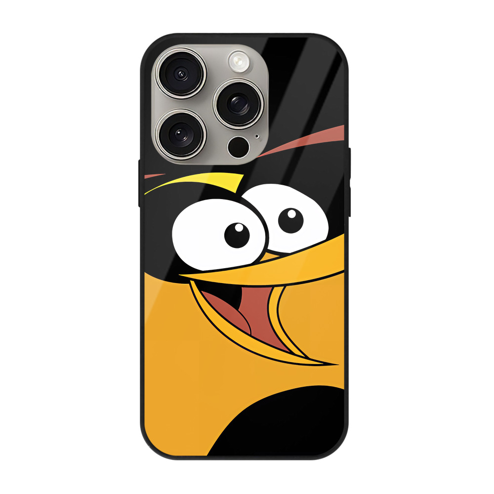 （画像用） Angry Birds アングリーバード 【iPhone15Pro対応】スマホケース 耐衝撃＆黄変防止 背面ガラス