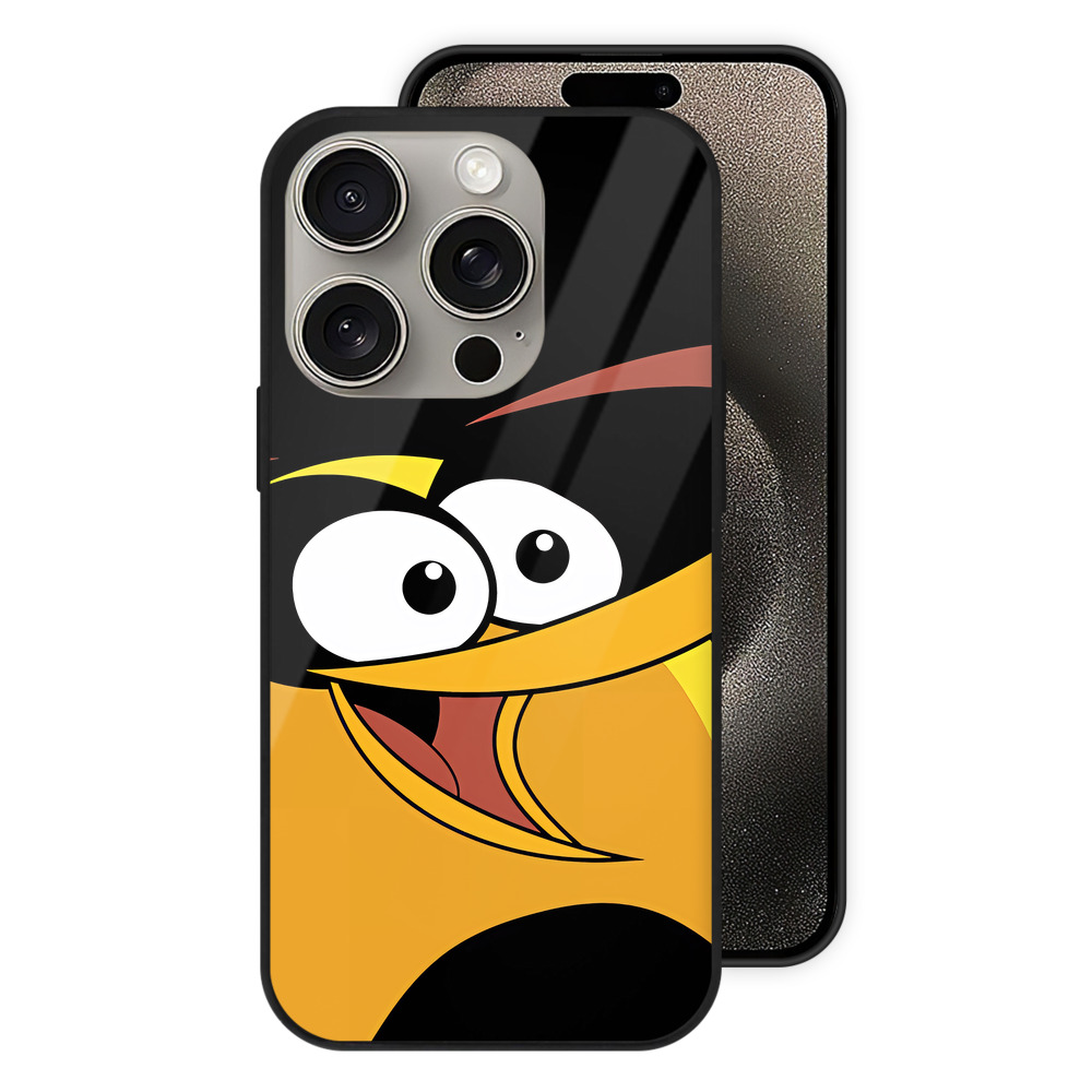 （画像用） Angry Birds アングリーバード 【iPhone15Pro対応】スマホケース 耐衝撃＆黄変防止 背面ガラス