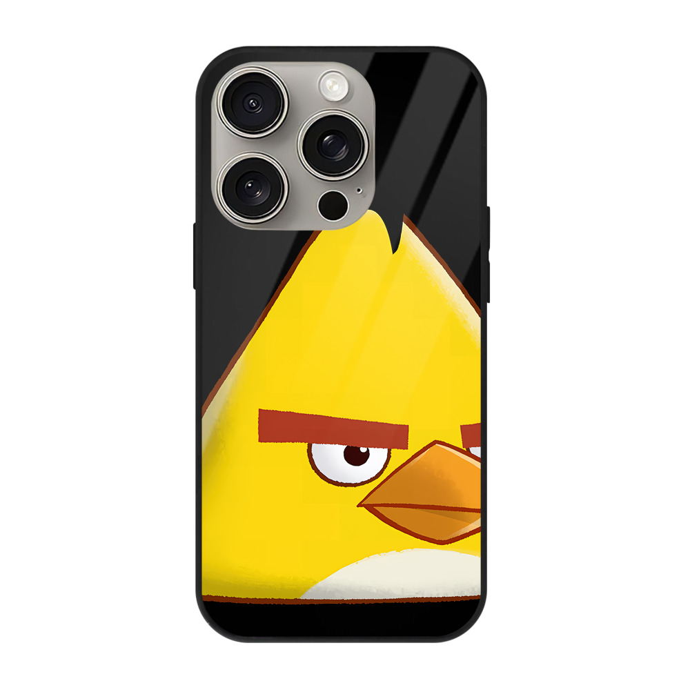 （画像用） Angry Birds アングリーバード 【iPhone15Pro対応】スマホケース 耐衝撃＆黄変防止 背面ガラス