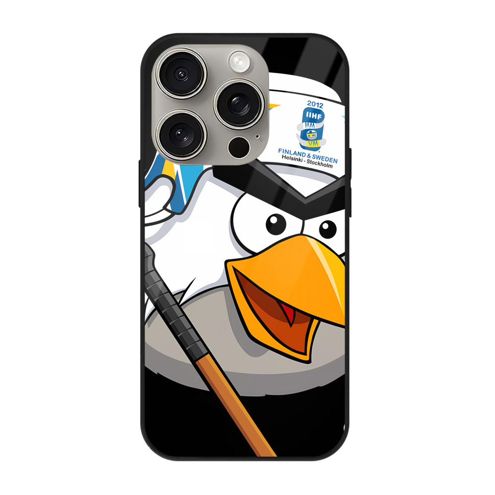 （画像用） Angry Birds アングリーバード 【iPhone15Pro対応】スマホケース 耐衝撃＆黄変防止 背面ガラス