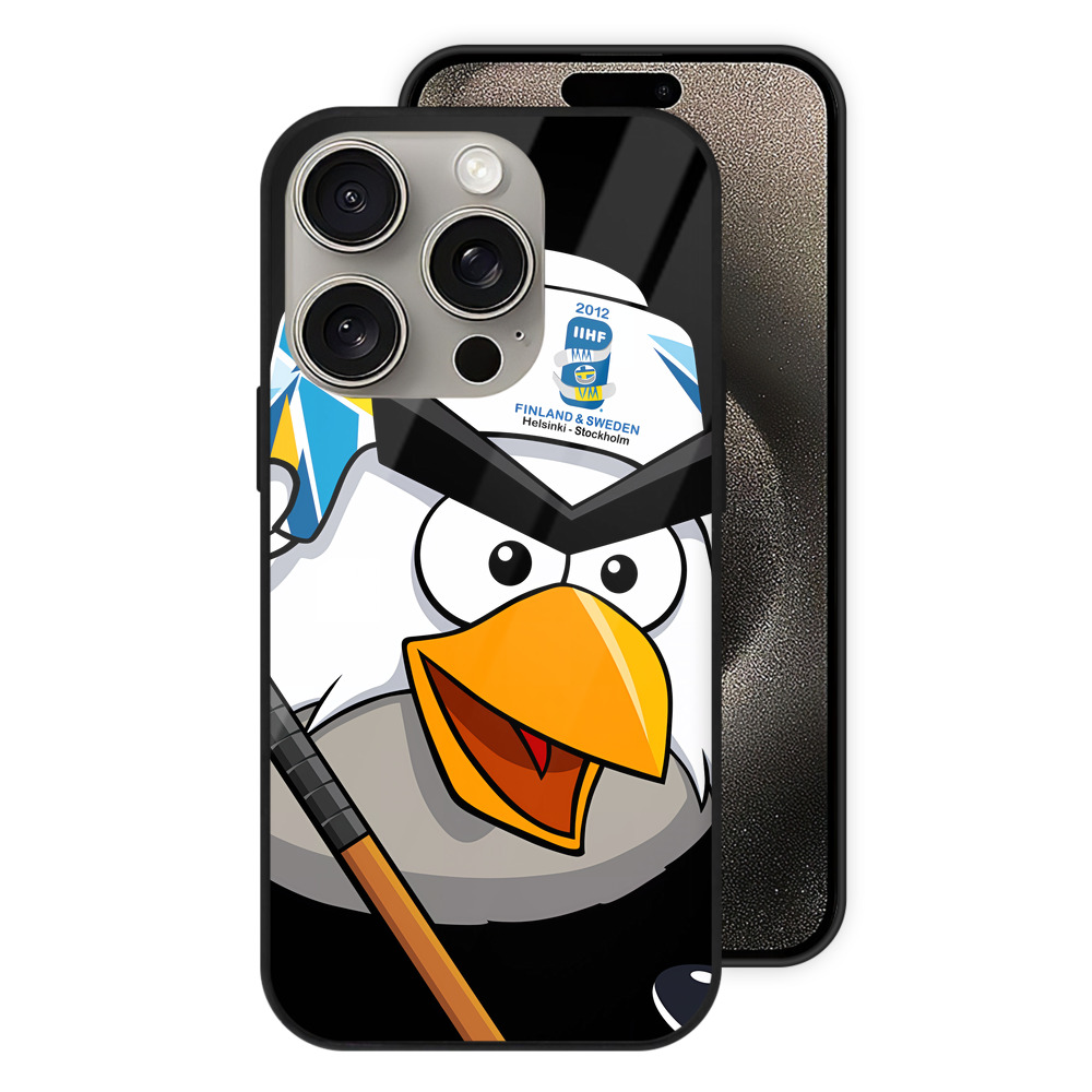 （画像用） Angry Birds アングリーバード 【iPhone15Pro対応】スマホケース 耐衝撃＆黄変防止 背面ガラス