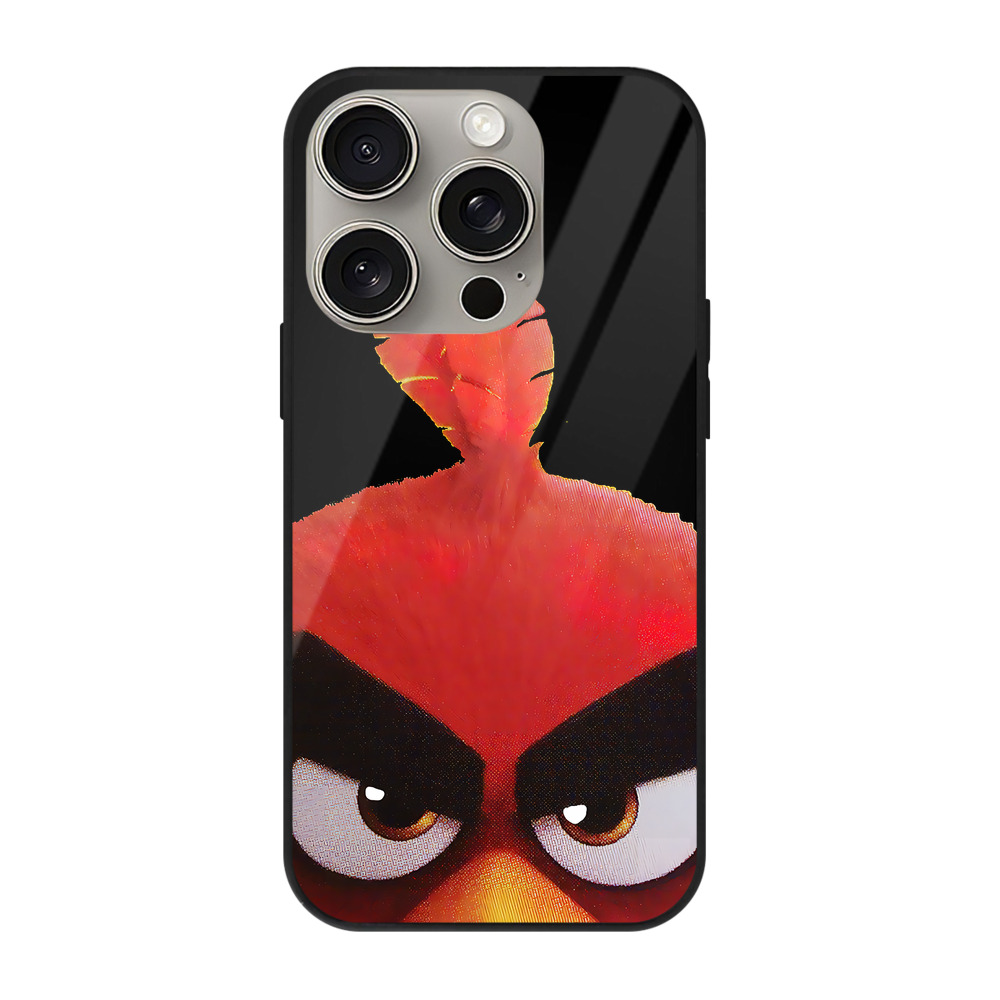 （画像用） Angry Birds アングリーバード 【iPhone15Pro対応】スマホケース 耐衝撃＆黄変防止 背面ガラス