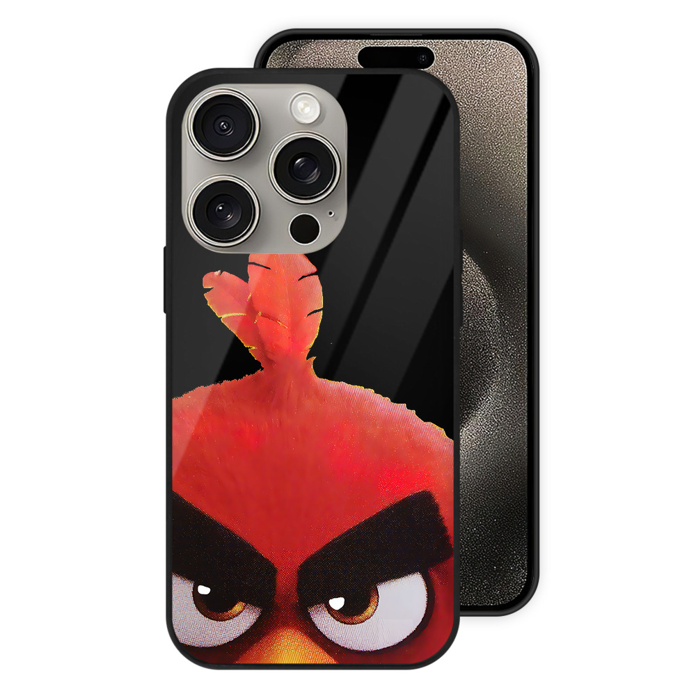 （画像用） Angry Birds アングリーバード 【iPhone15Pro対応】スマホケース 耐衝撃＆黄変防止 背面ガラス