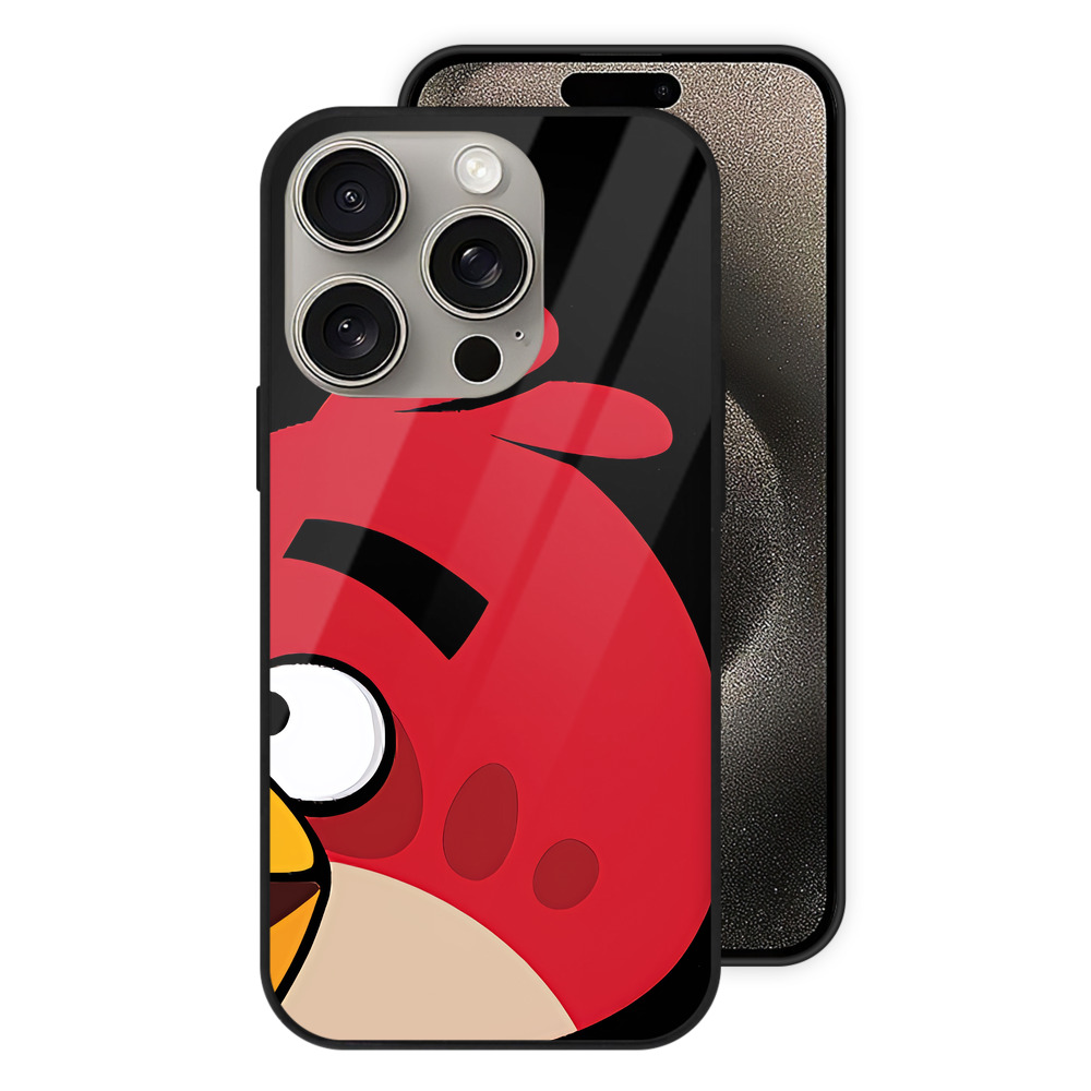 （画像用） Angry Birds アングリーバード 【iPhone15Pro対応】スマホケース 耐衝撃＆黄変防止 背面ガラス