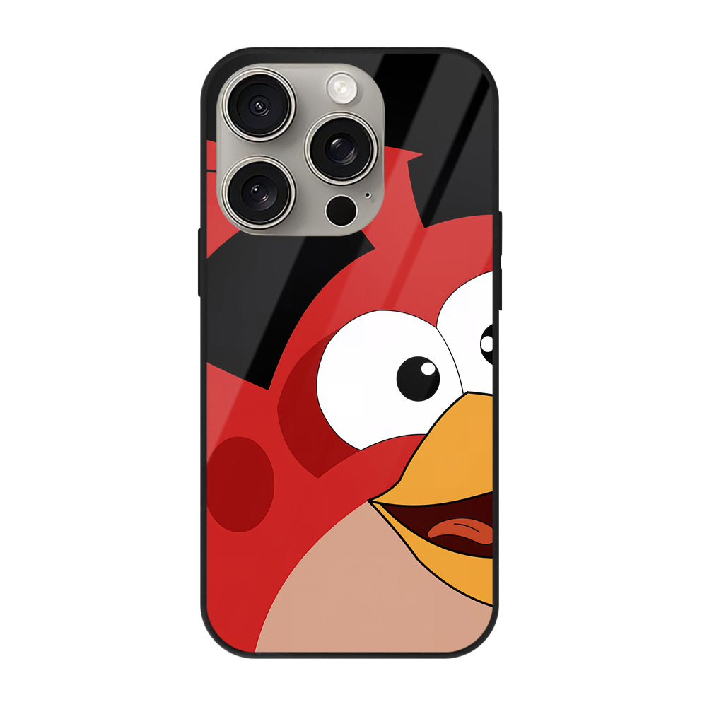 （画像用） Angry Birds アングリーバード 【iPhone15Pro対応】スマホケース 耐衝撃＆黄変防止 背面ガラス