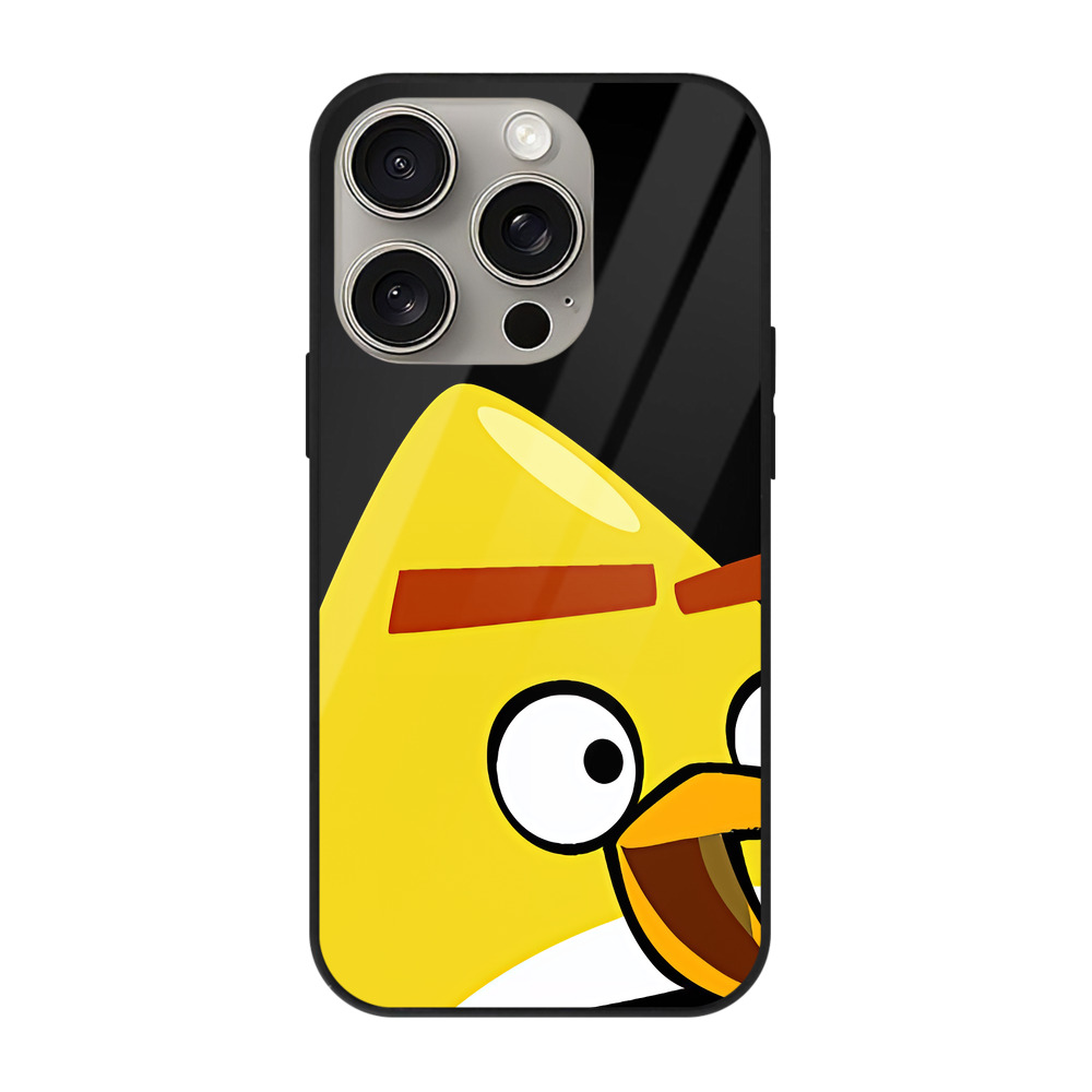 （画像用） Angry Birds アングリーバード 【iPhone15Pro対応】スマホケース 耐衝撃＆黄変防止 背面ガラス