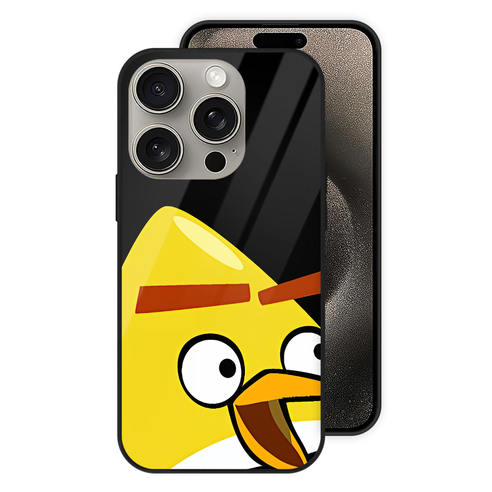 （画像用） Angry Birds アングリーバード 【iPhone15Pro対応】スマホケース 耐衝撃＆黄変防止 背面ガラス