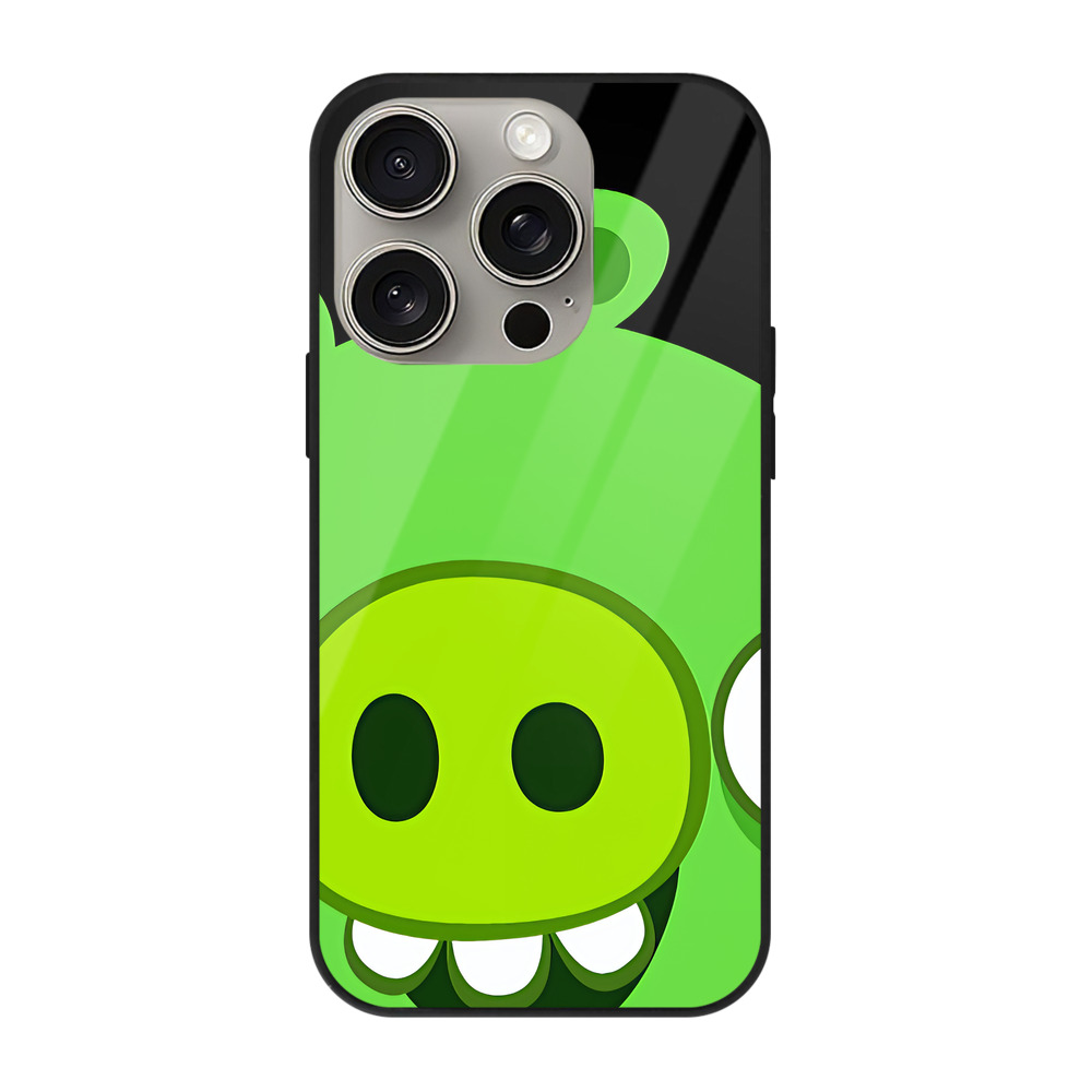 （画像用） Angry Birds アングリーバード 【iPhone15Pro対応】スマホケース 耐衝撃＆黄変防止 背面ガラス
