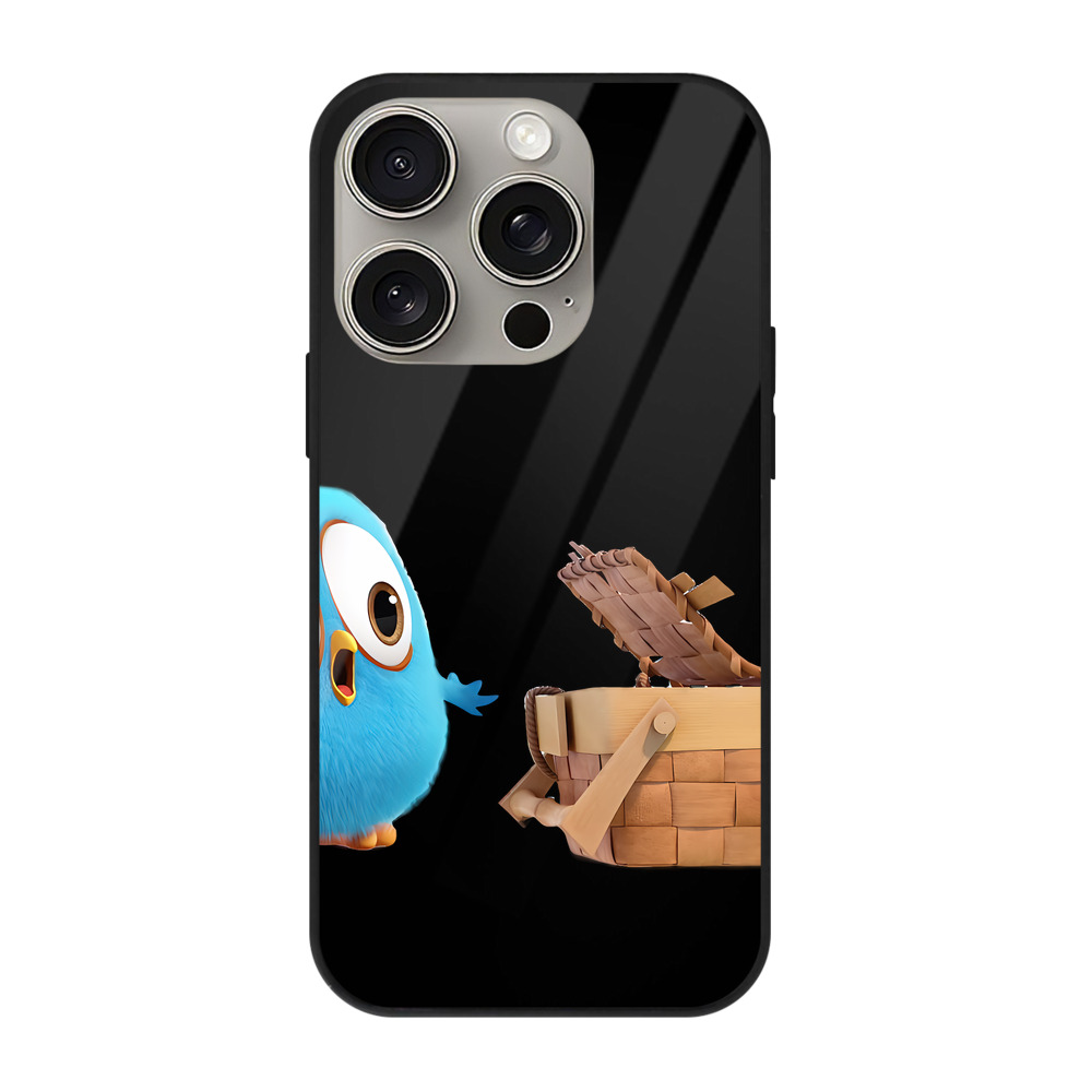 （画像用） Angry Birds アングリーバード 【iPhone15Pro対応】スマホケース 耐衝撃＆黄変防止 背面ガラス