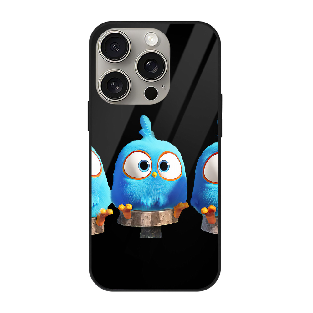 （画像用） Angry Birds アングリーバード 【iPhone15Pro対応】スマホケース 耐衝撃＆黄変防止 背面ガラス