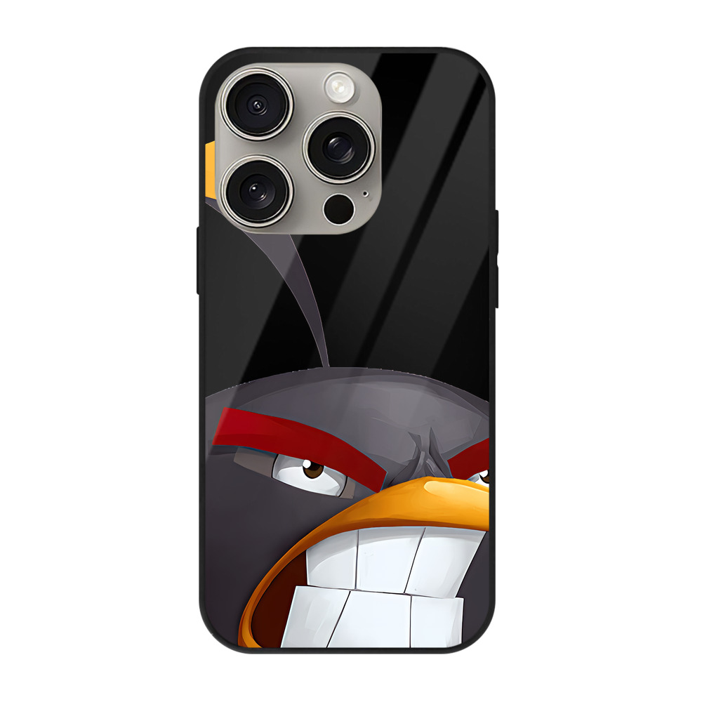 （画像用） Angry Birds アングリーバード 【iPhone15Pro対応】スマホケース 耐衝撃＆黄変防止 背面ガラス