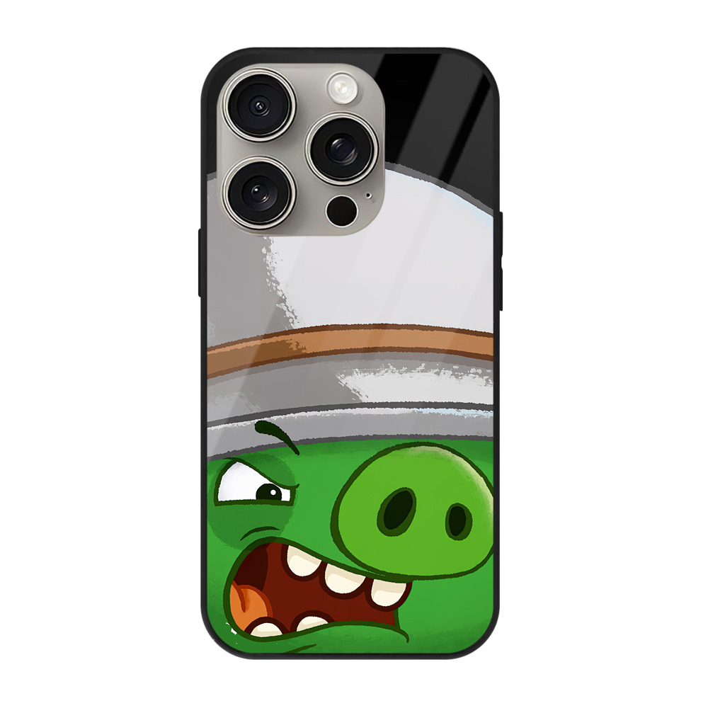 （画像用） Angry Birds アングリーバード 【iPhone15Pro対応】スマホケース 耐衝撃＆黄変防止 背面ガラス