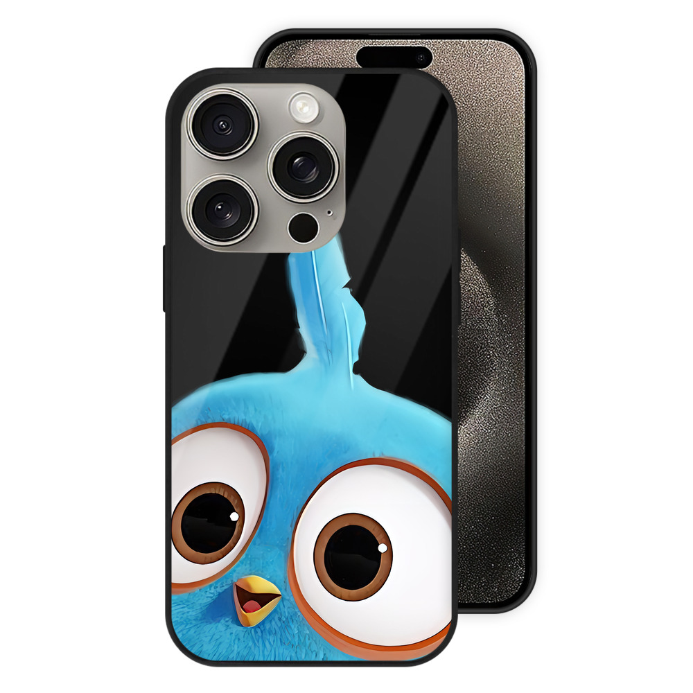 （画像用） Angry Birds アングリーバード 【iPhone15Pro対応】スマホケース 耐衝撃＆黄変防止 背面ガラス