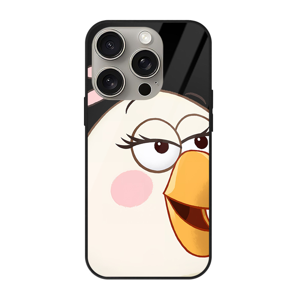 （画像用） Angry Birds アングリーバード 【iPhone15Pro対応】スマホケース 耐衝撃＆黄変防止 背面ガラス