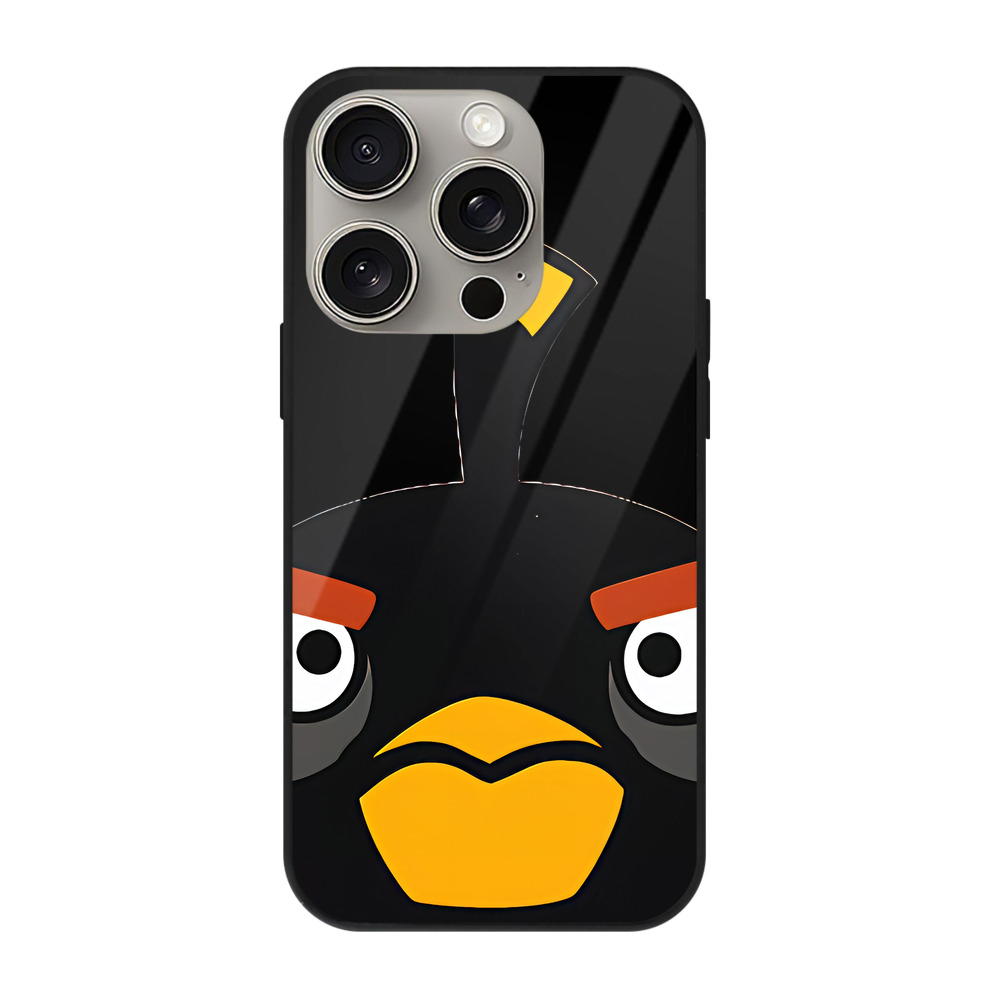 （画像用） Angry Birds アングリーバード 【iPhone15Pro対応】スマホケース 耐衝撃＆黄変防止 背面ガラス