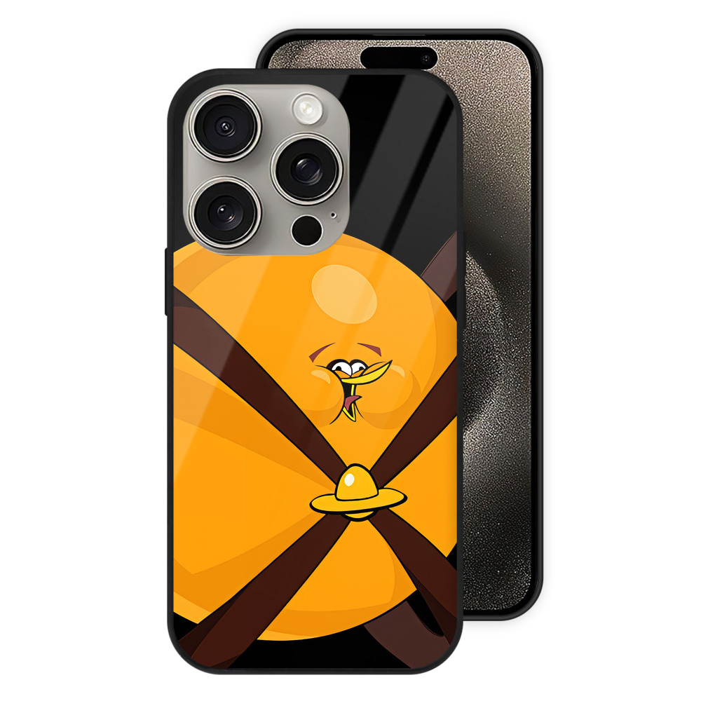 （画像用） Angry Birds アングリーバード 【iPhone15Pro対応】スマホケース 耐衝撃＆黄変防止 背面ガラス