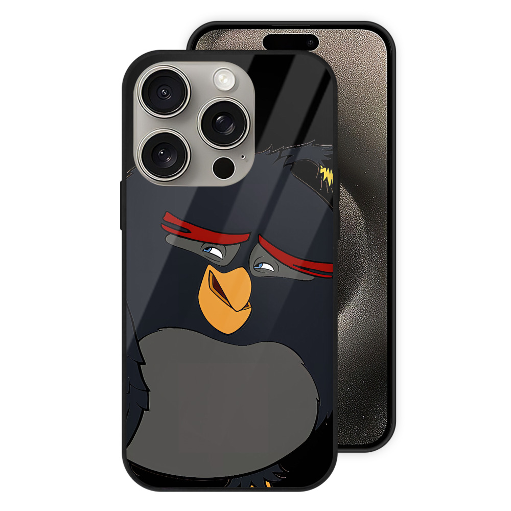（画像用） Angry Birds アングリーバード 【iPhone15Pro対応】スマホケース 耐衝撃＆黄変防止 背面ガラス