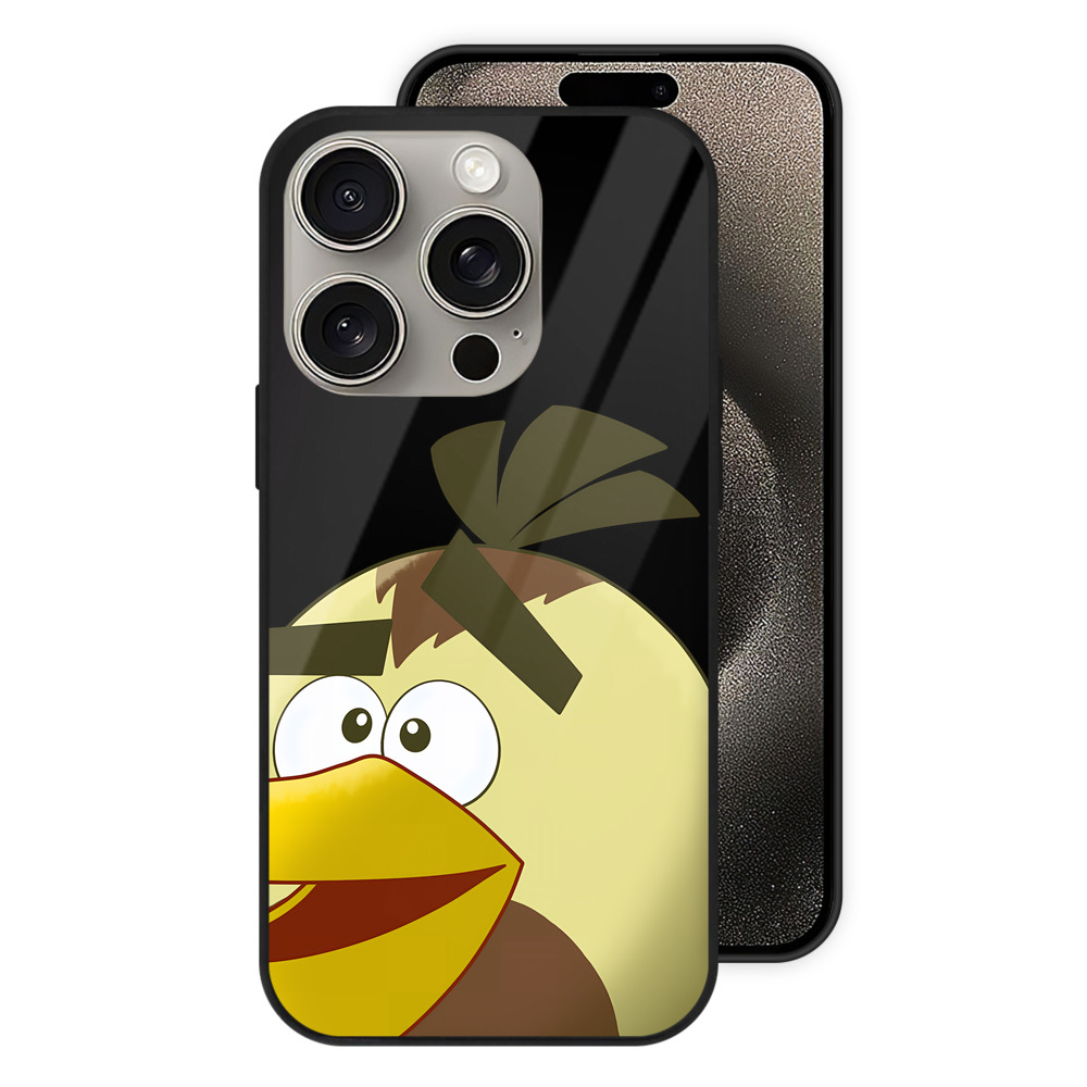 （画像用） Angry Birds アングリーバード 【iPhone15Pro対応】スマホケース 耐衝撃＆黄変防止 背面ガラス